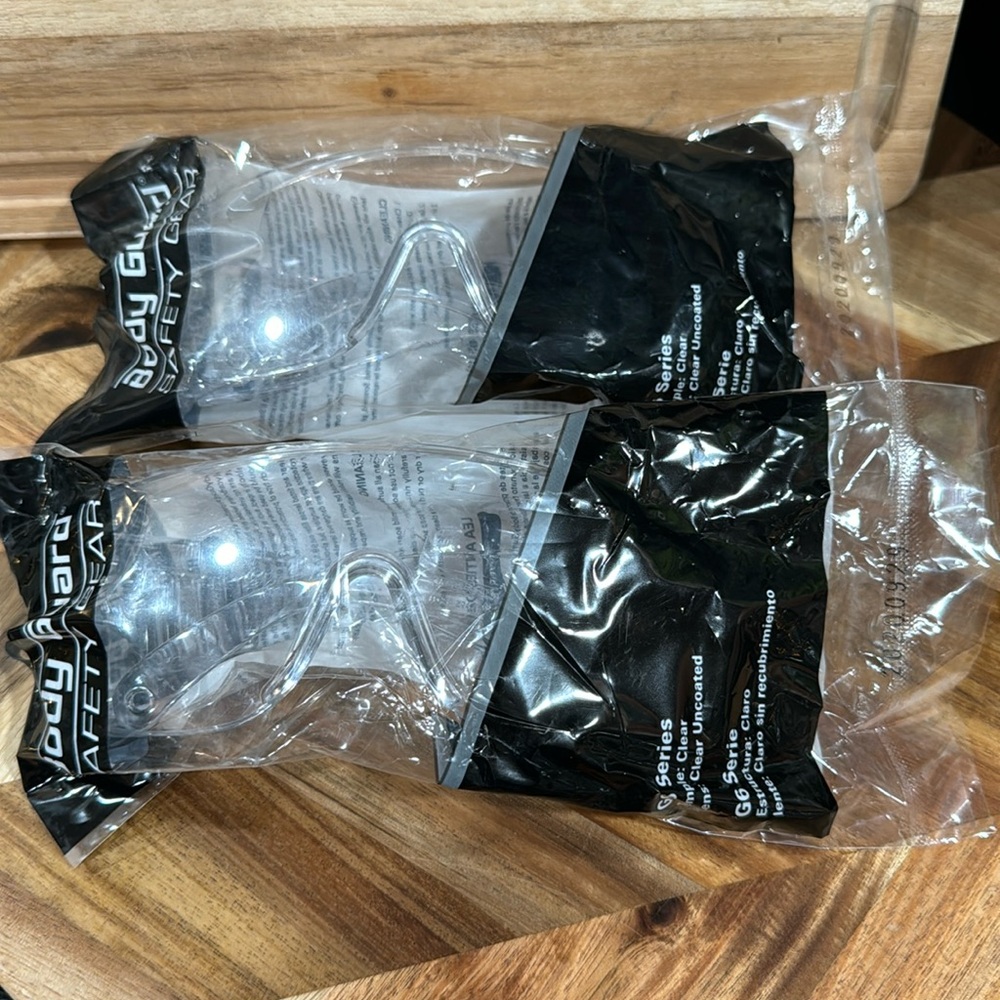 🆕 2 pr set Fastenal Body Guard Safety Gear Clear 2 pieces
